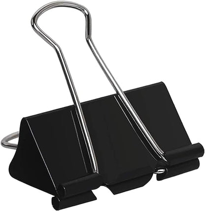 Sujetador de papel Negro Grande  Clips para carpeta