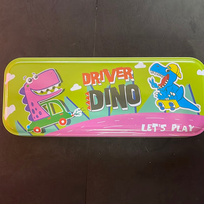 Porta lápiz estuche De Metal Dino