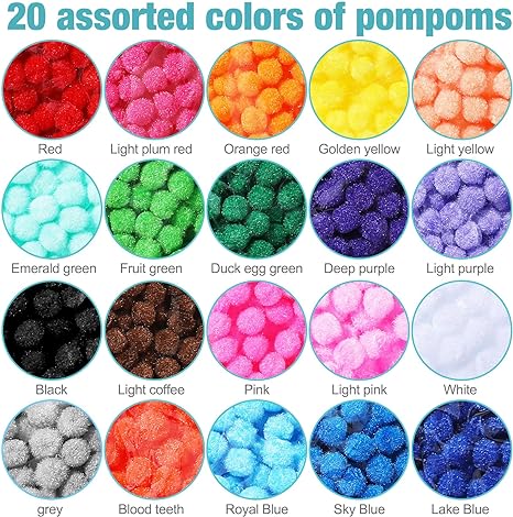 Mini Pompones de 0.39 pulgadas (bolsa 500u)