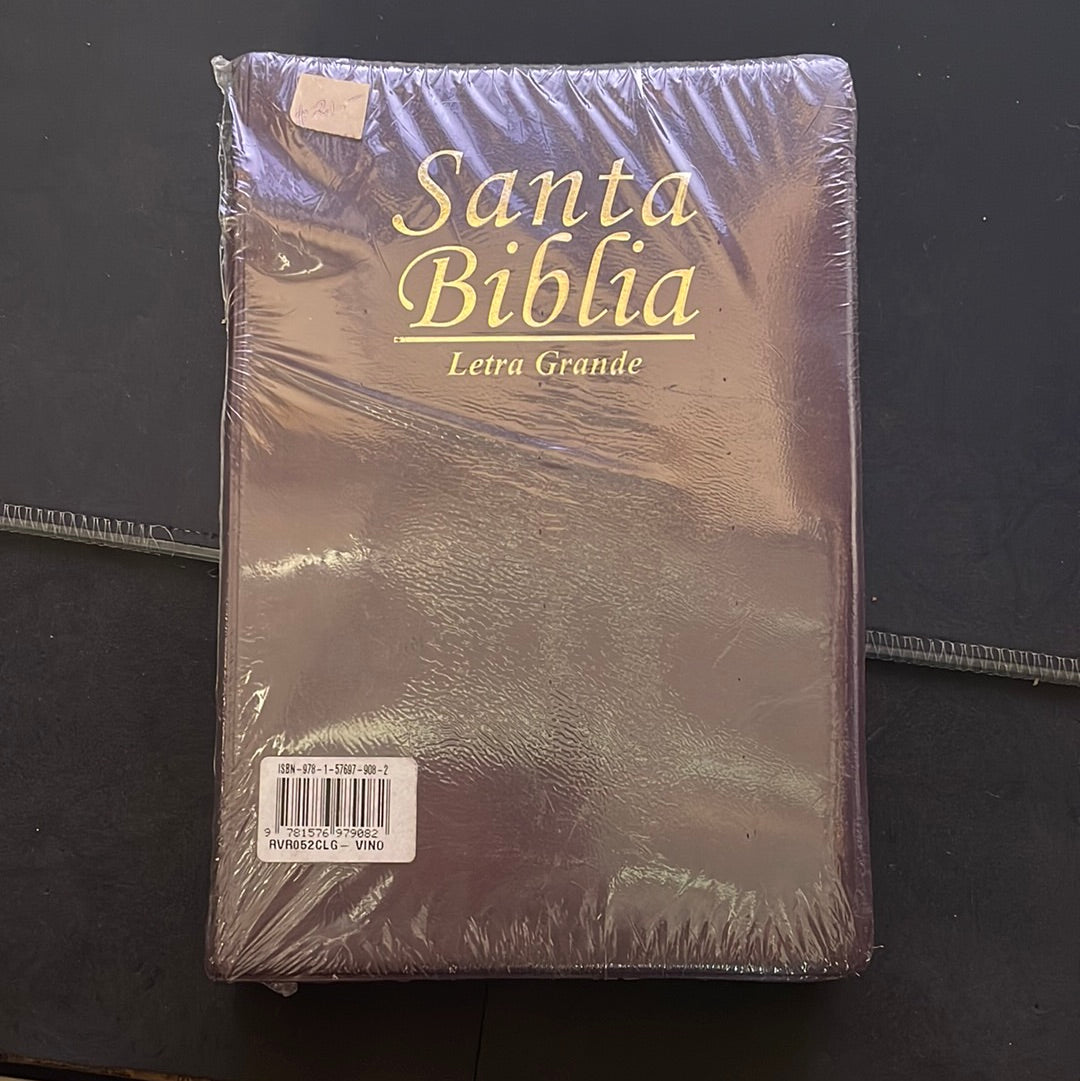 Biblia Pasta Blanda  Letra Grande  Vino Tinto  rv1960