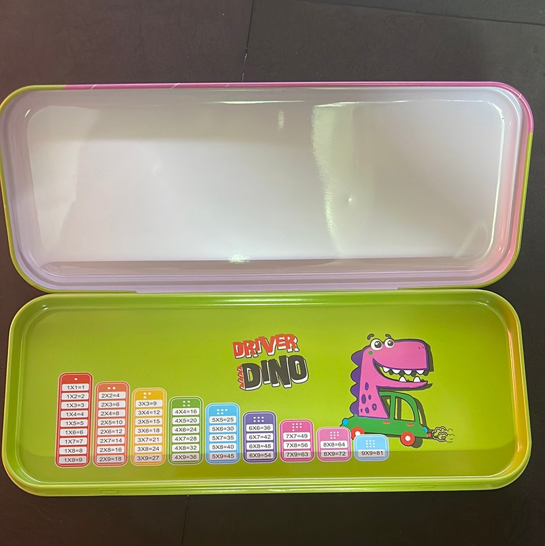 Porta lápiz estuche De Metal Dino