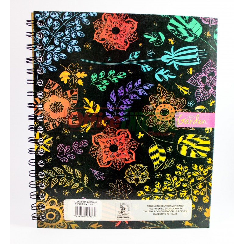 Cuaderno Espiral #11 Anillo Sencillo 70 hojas TAMAÑO MEDIANO